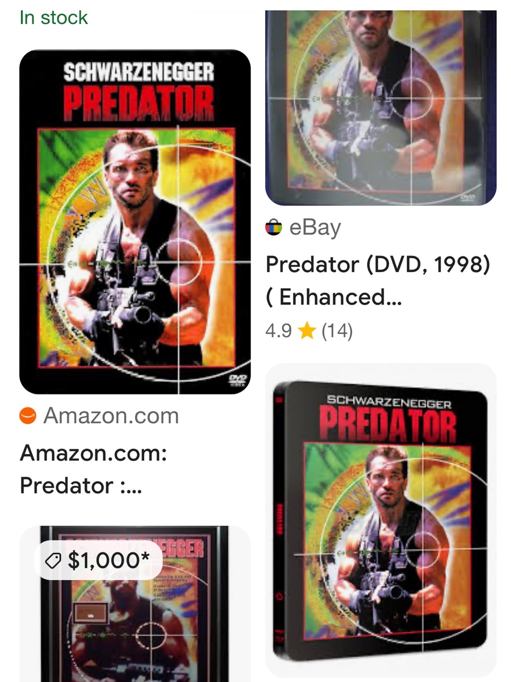 #2606* Collection Of Arnold SCHWARZENEGGER PREDATOR movie DVD - Picture 3 of 16